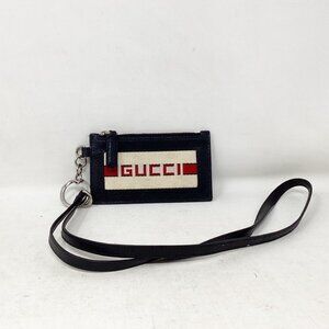 Gucci #CCGU16 Jacquard Card Case Lanyard